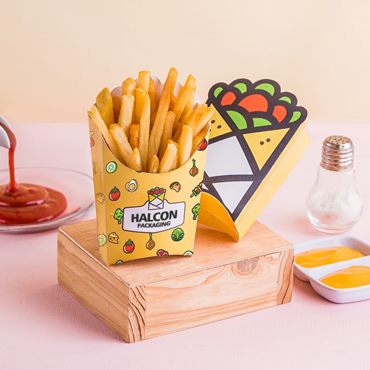 Custom French Fries Boxes  Packaging Wholesale With Logo